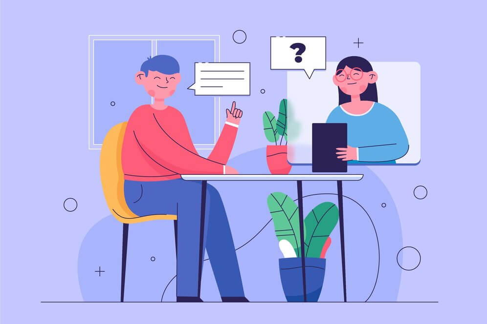 virtual-job-interview-employee-employer_23-2148623861